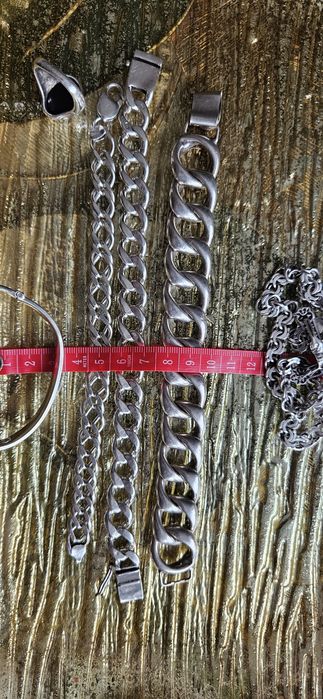 Bransoletka srebrna srebro bransoleta damska gruba masywna  unikat