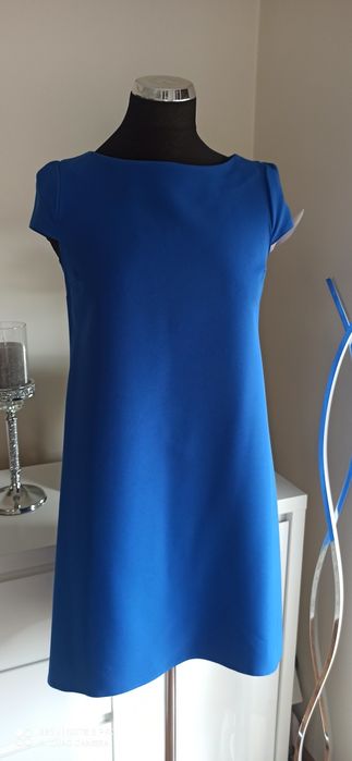 Sukienka krótka chabrowa