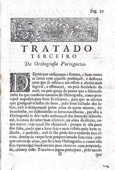Nova Escola para aprender a ler escrever e contar – 1722 – Capítulos descritivos