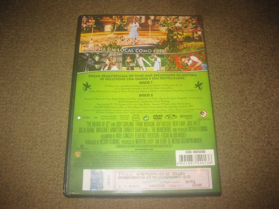 "O Feiticeiro de Oz" numa Edição Especial com 2 DVDs!