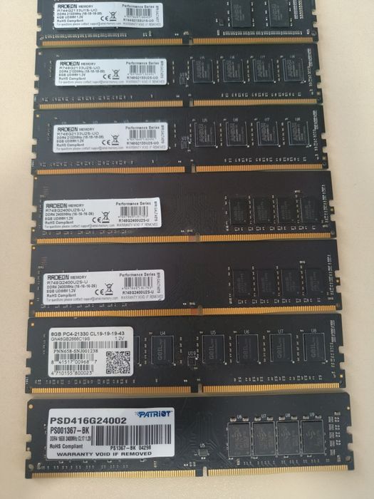 Оперативная память DDR4 DDR3  2,4,8 Gb