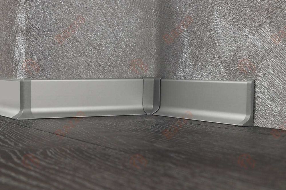 Алюмінієвий плінтус накладний 40, 60, 80, 100 мм Доставка по Україні