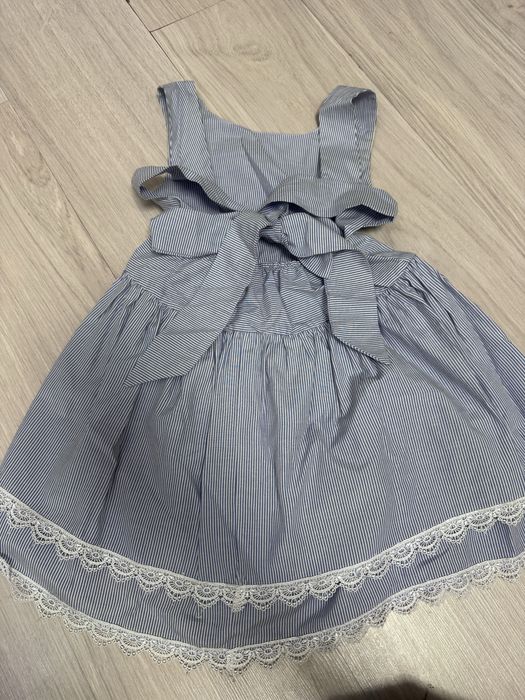 Ніжна блакитна сукня в смужку Delfin Ka (зріст 122)