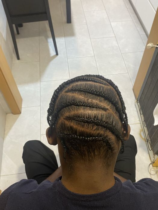 Tranças viradas para homens