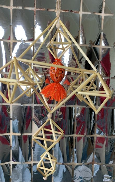 Соломяний павук 60см різвяний набір соломи жито подарунок різдво декор