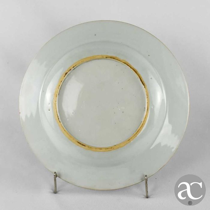 Par Pratos porcelana da China “bianco sopra bianco” Qianlong séc XVIII