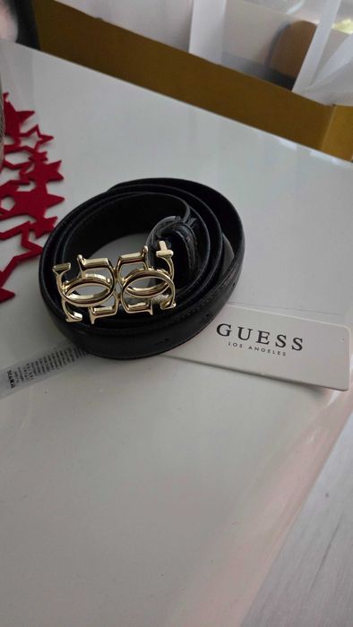 Pasek Guess nowy z naturalny skóry