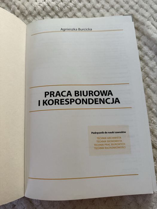 Praca biurowa i korespondencja podręcznik ekonomik