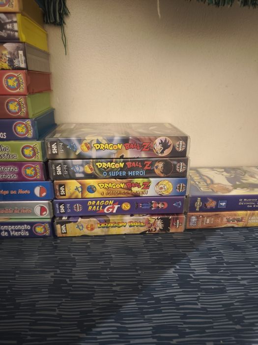 Coleção VHS pokemon e Dragon Ball