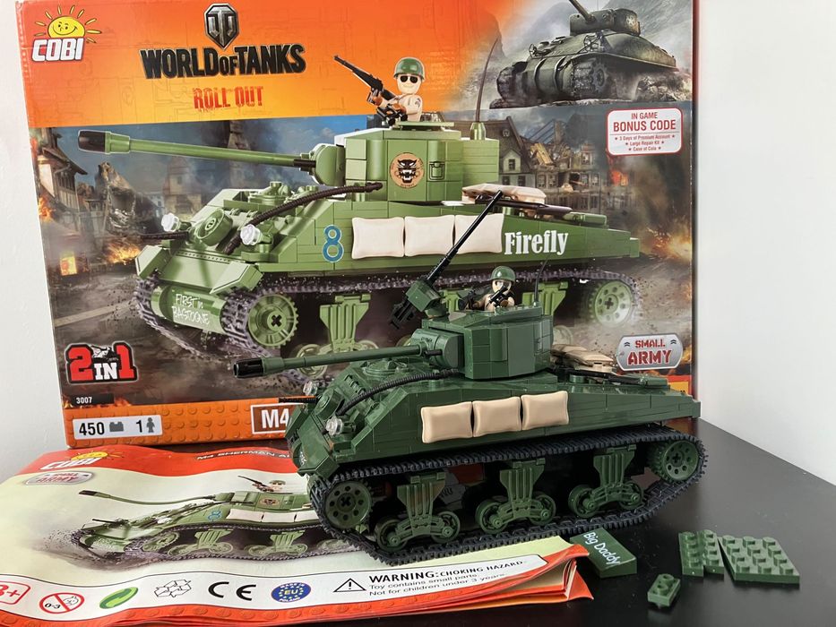 Czołg Cobi M4 Sherman A1 Firefly  2 w 1 KOMPLET 450 elementów