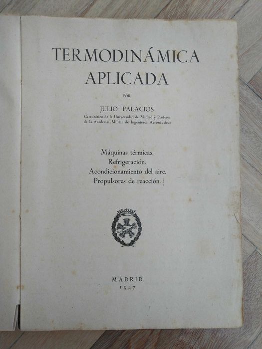 livro: Julio Palacios "Termodinámica aplicada”