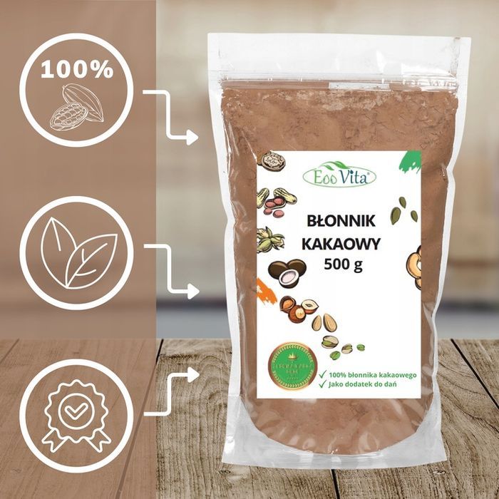 błonnik kakaowy 500 g sypki dodatek w kuchni intensywny głęboki aromat keto