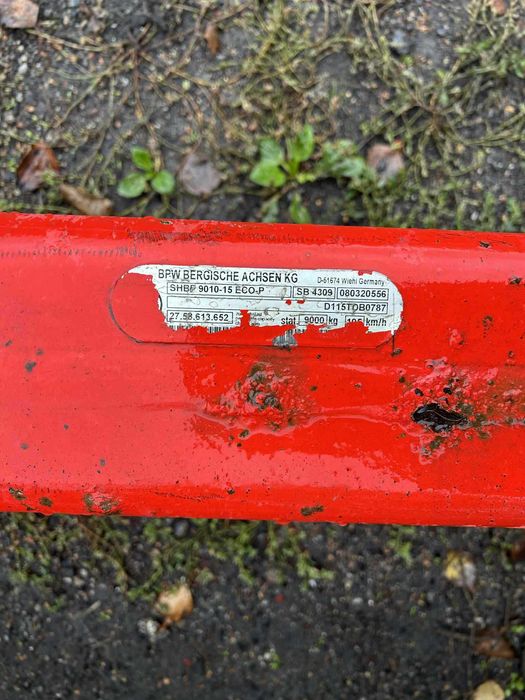 Belka osi BPW duża tarcza 2015r.