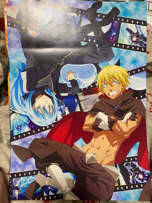 Плакат, постер О моём перерождении в слизь аниме дневник слизи +подару