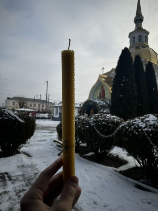 Свічка з натуральної вощини