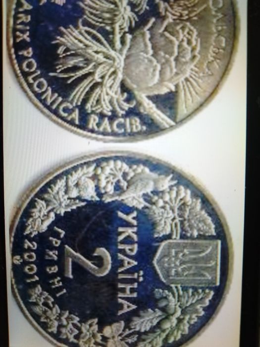 2 гривны 2001 р. Модрина польска