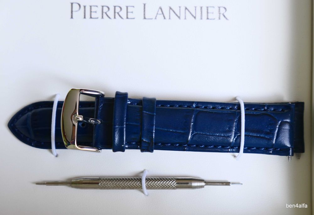 Męski zegarek Pierre Lannier, chronograf, bransoleta i pasek skórzany