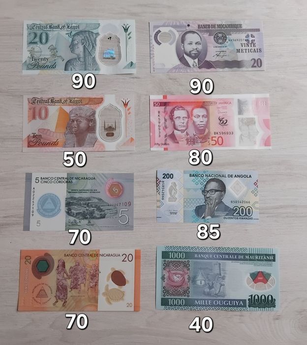 Банкноти світу полімер пластик polymer