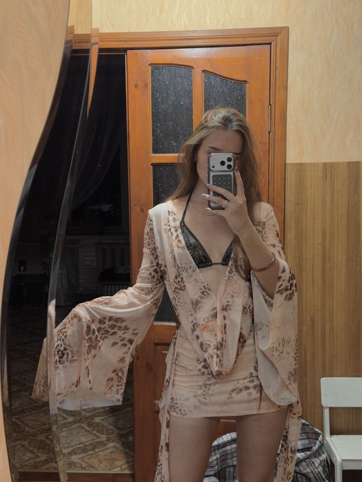 пляжне плаття леопардове