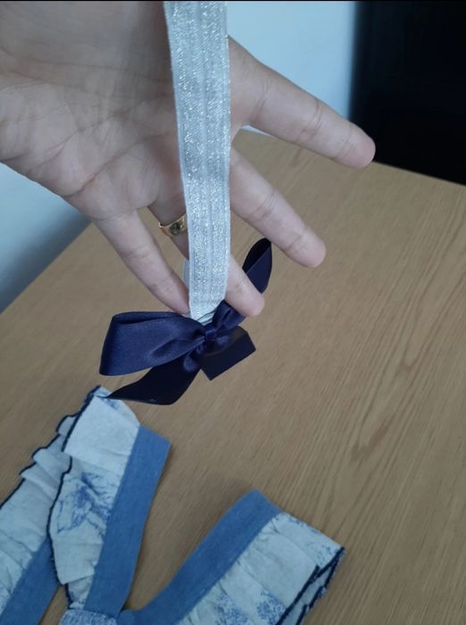 Vestido/fofo com alças azul menina 18m (COMO NOVO)