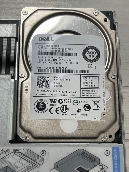 DELL Dysk HDD SAS MBD2300RC 2.5' 300GB 10K
