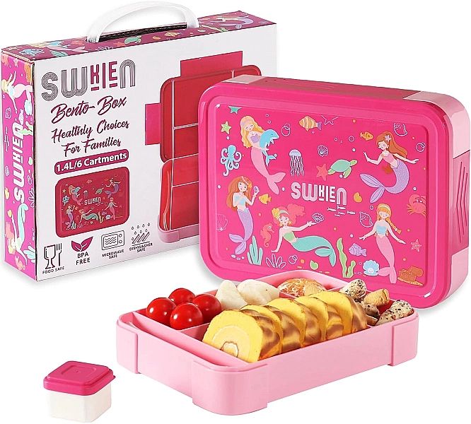 Pudełko śniadaniowe dla dzieci z przegródkami, 1300 ml, pudełko na lun