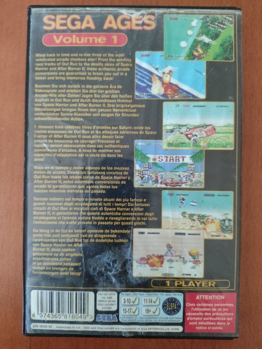 Sega Ages Volume 1 Sega Saturn Completo Original Testado