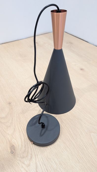 Lampa wisząca metalowa czarno-miedziana TAGUS