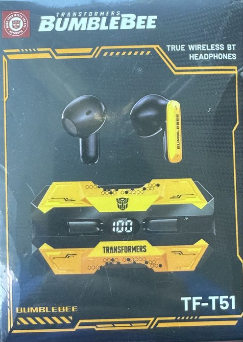 HeadPhones True Wireless Edição Especial TRANSFORMES Modelo BUMBLEBEE