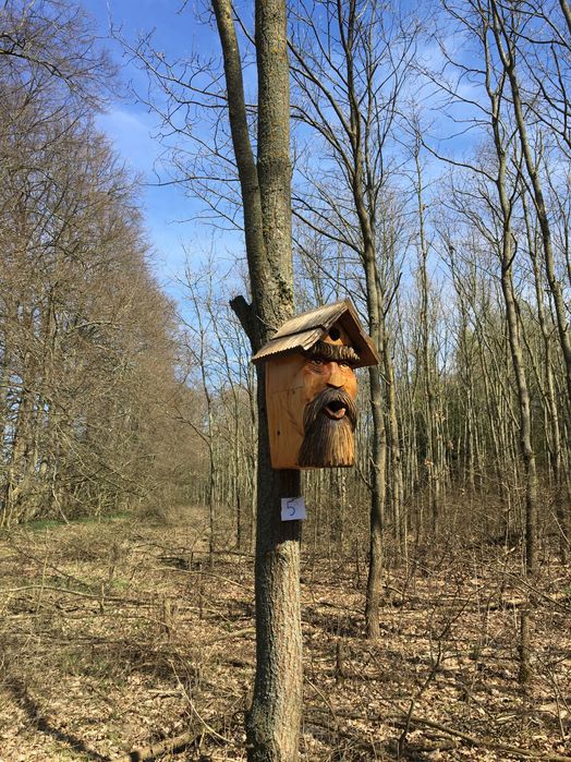 Budka lęgowa dla ptaków – „Bajkowy Dziadek – Podwójny domek”