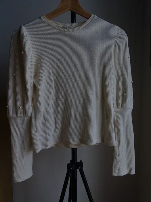 Camisola branca/creme ZARA