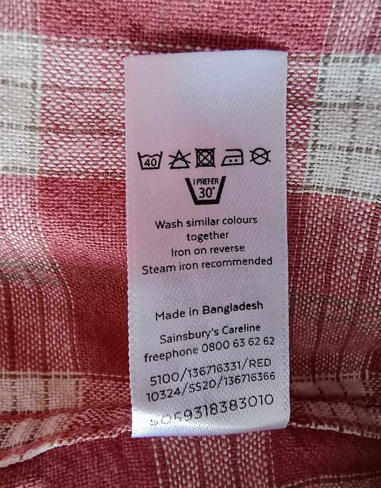 Koszula męska, rozmiar M, 55% len, stan dobry