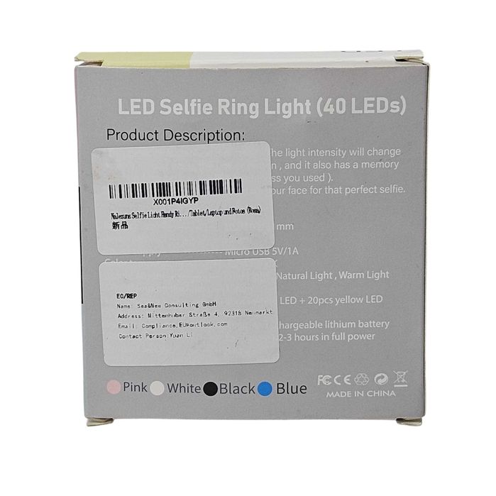 Lampka Selfie Ring Light z klipsem do telefonu