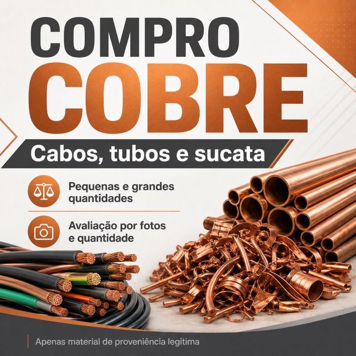 COMPRO COBRE E CABOS DE COBRE | Pequenas e Grandes quantidades