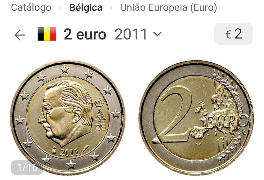 Moeda 2€, Bélgica 2011