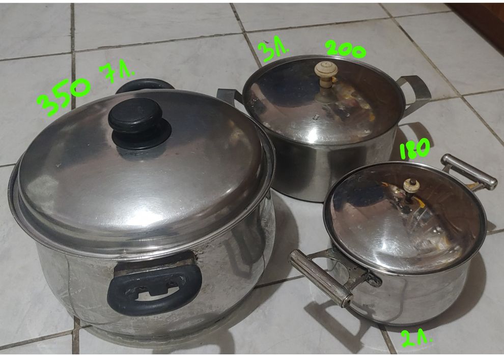 Кастрюлі нержавійки