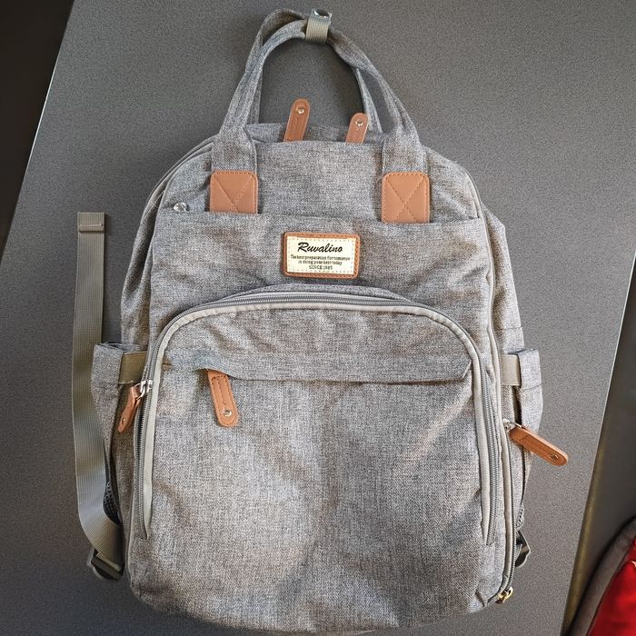 Plecak pieluchowy Ruvalino YW-168, szary, BDB stan!