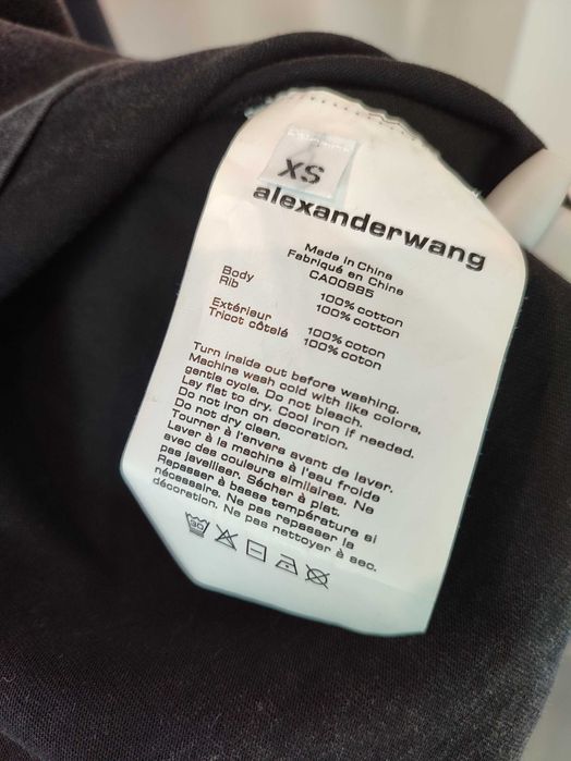 Футболка Alexander Wang Acid Wash Tee In High Twist Jersey