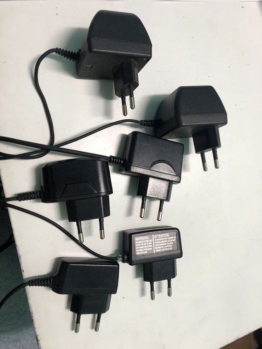 Conjunto 6 carregadores telemóveis