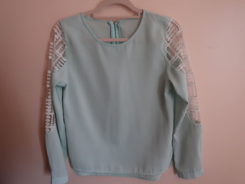 Blusa comprida Verde água + Blusa amarela alças