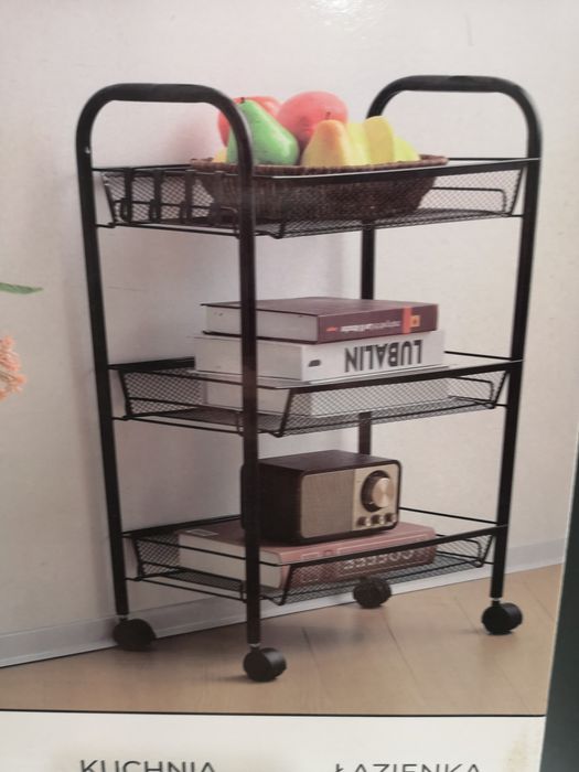 Mobilny regał wózek pomocnik Ote czarny Nowy