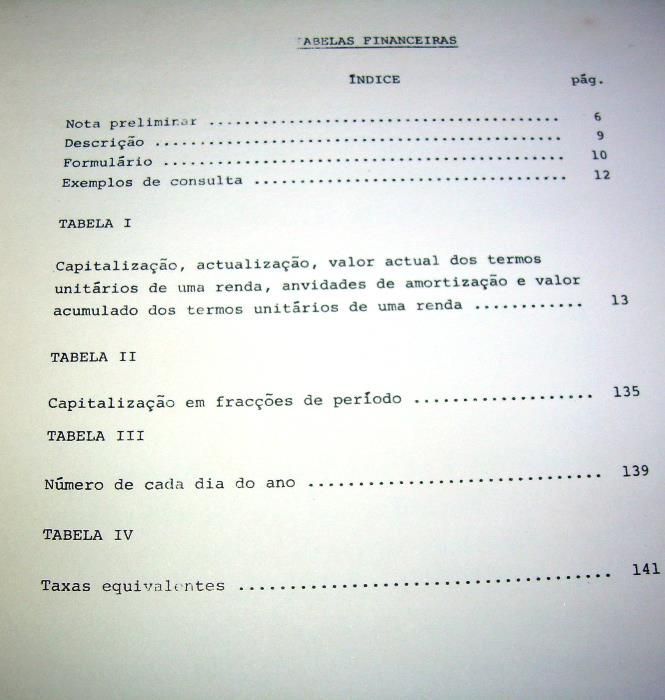 Tabelas financeiras/ Manuel Ferreira de Sá Ribeiro