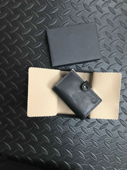 Skórzany portfel/etui na karty ochrona RFID fajny prezent na mikołaja