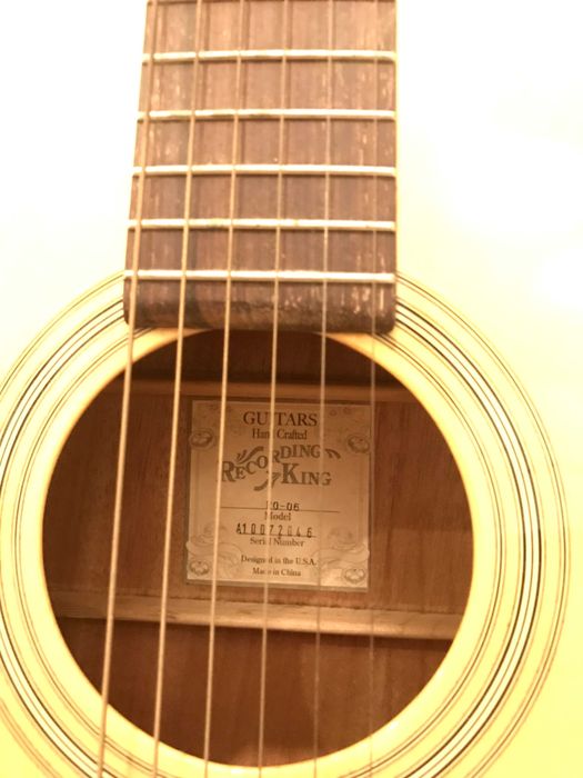 Guitarra Acústica Recording King RO06 Feita a Mão Como Nova + Capa São