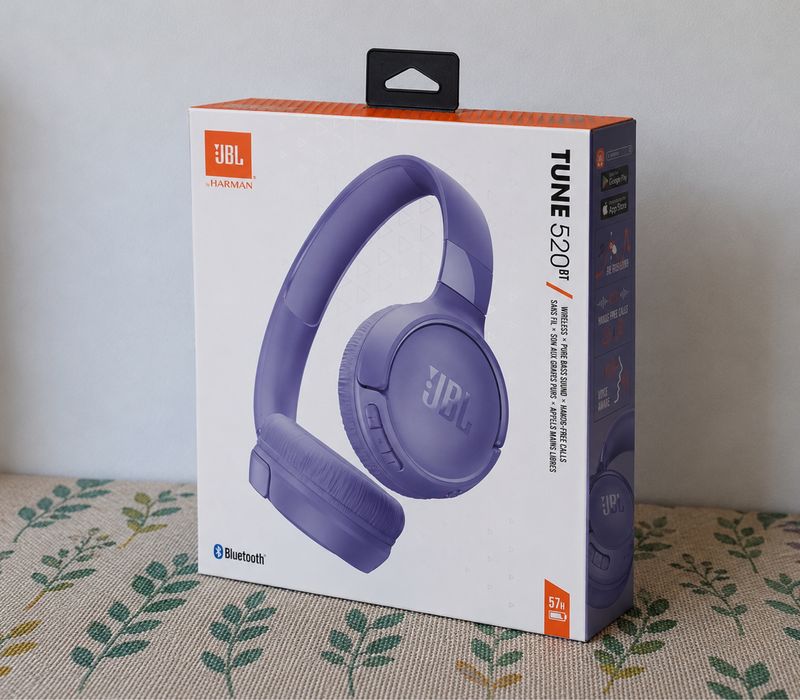 JBL Tune 520BT słuchawki bezprzewodowe Bluetooth fioletowe NOWE