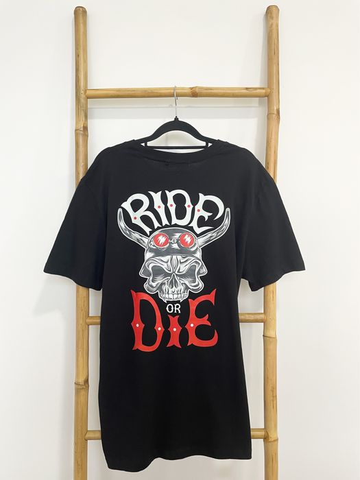 T-shirt Preta para Motard