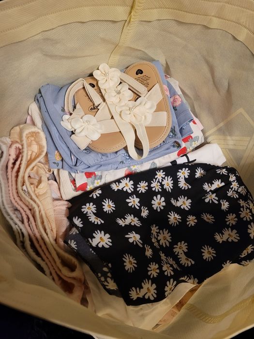 Torba ubranek roz.80-86 mix dla dziewczynki