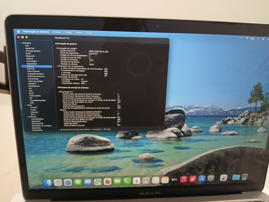 Macbook Pro M1 (2020) SSD 256 e 8Gb de memória com touch bar