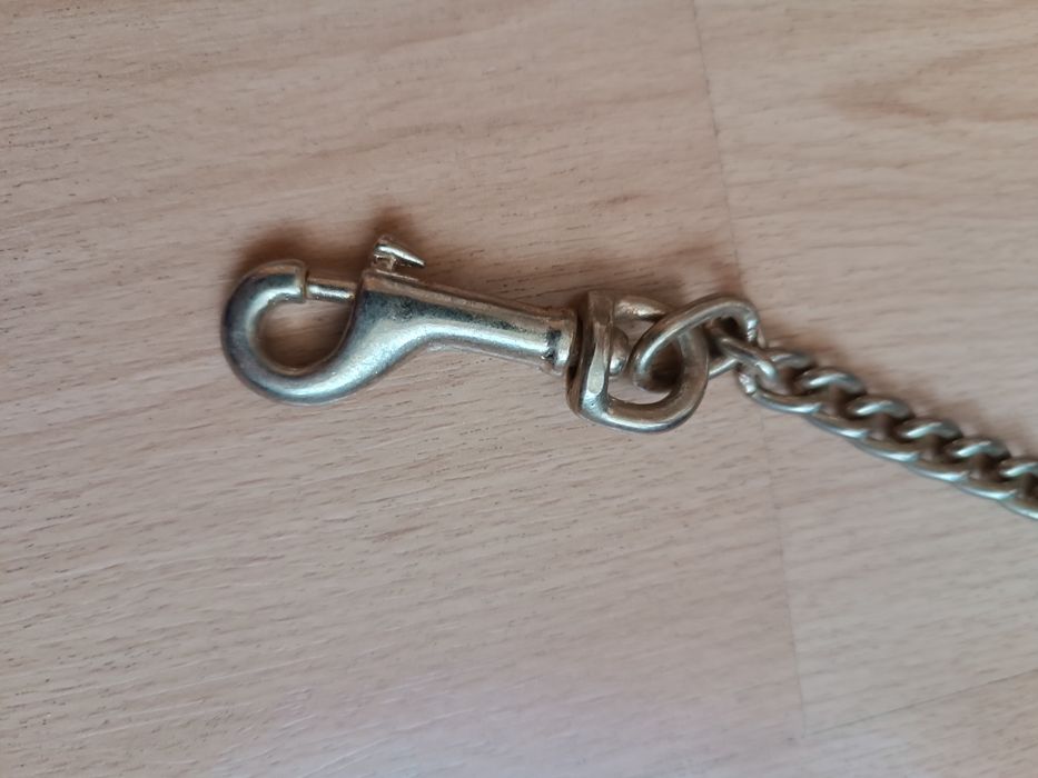 Smycz do psa z rączka skórzana