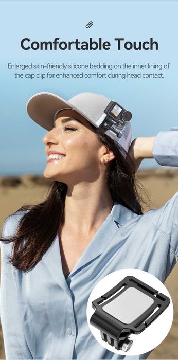 TELESIN uchwyt opaska na głowę klips do czapki dla Gopro DJI Insta
